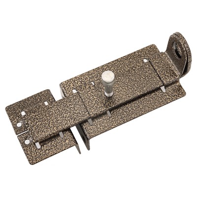 Засов «Киров» Секрет ЗД-04, с/проушиной, цвет античная бронза