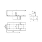 Засов Киров Секрет ЗД-04, с/проушиной, цвет античное серебро - Фото 2