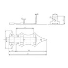 Засов Киров Секрет ЗД-14, с проушиной, цвет античное серебро  (артикул 7546374)  большой выбор товаров оптом и в розницу по низким ценам с доставкой