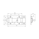 Засов Киров Секрет ЗД-02, плоский, белый  (артикул 7546425)  большой выбор товаров оптом и в розницу по низким ценам с доставкой