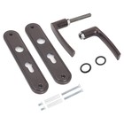 Комплект ручек «Балашиха» НР 0901 для замков ЗВ4 401 /ЗВ4 402, м/о 55 мм, цвет античная медь - Фото 2