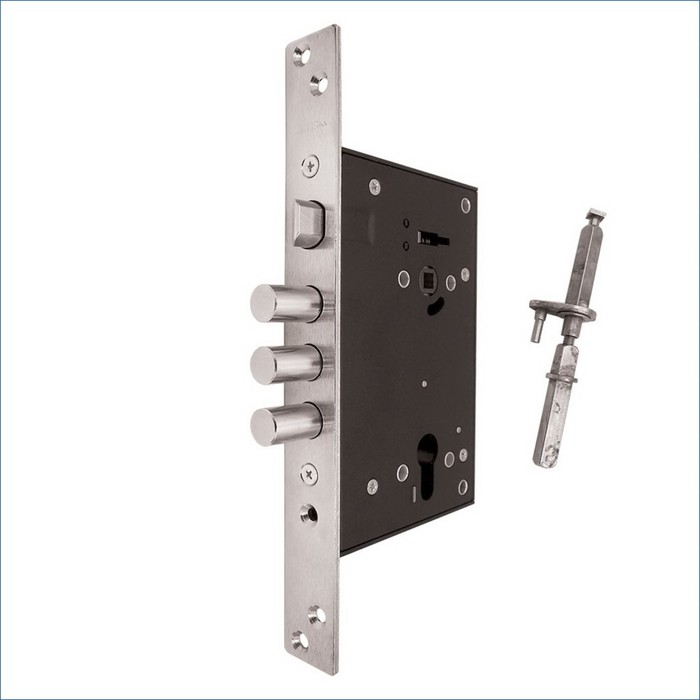 Замок врезной тяж «Балашиха» ЗВ7 718.0.0 антипаника м/о 85 мм, б/о, без ц/м - Фото 1