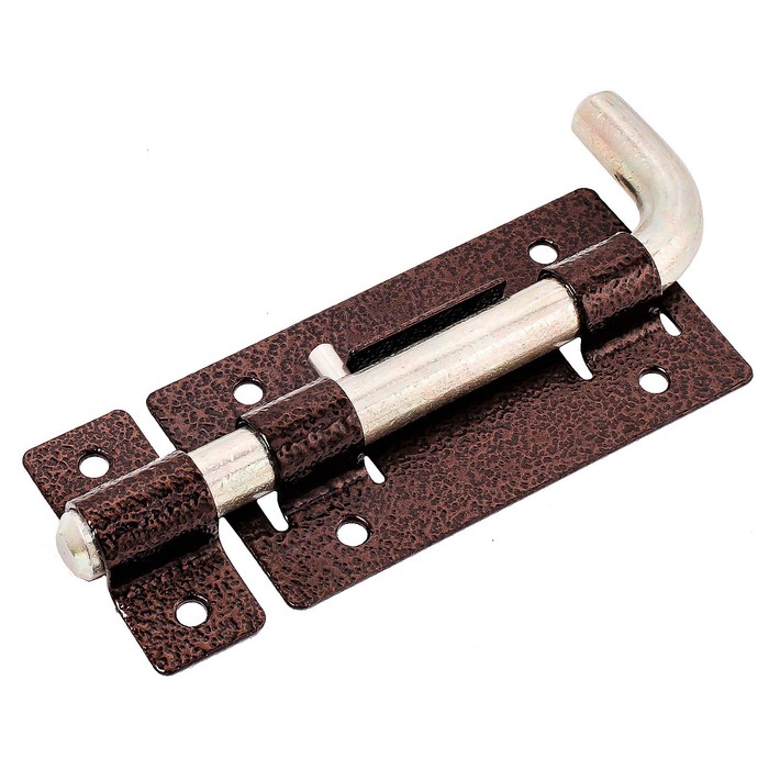 Засов «Киров» Секрет ЗД-03, круглый Г-образный, цвет античная медь