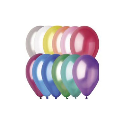 Шар латексный 11", металл, набор 25 шт., цвета МИКС