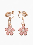 Серьги-клипсы детские «Выбражулька. Цветочек с жемчужиной», бело-персиковые в золоте - Фото 2