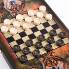 Нарды "Волки", деревянная доска 40 x 40 см, с полем для игры в шашки - Фото 3