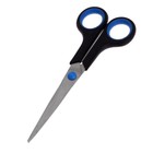 Ножницы канцелярские 17см пластиковые ручки, цвет микс - Фото 5
