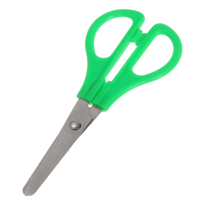 

Ножницы 13см пластиковые ручки МИКС закругленные концы лезвие с линейкой