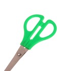 Ножницы 13 см (+-0.5 см) пластиковые ручки, МИКС, закругленные концы, лезвие с линейкой - Фото 2