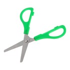 Ножницы 13 см (+-0.5 см) пластиковые ручки, МИКС, закругленные концы, лезвие с линейкой - Фото 3