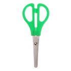 Ножницы 13 см (+-0.5 см) пластиковые ручки, МИКС, закругленные концы, лезвие с линейкой - Фото 4