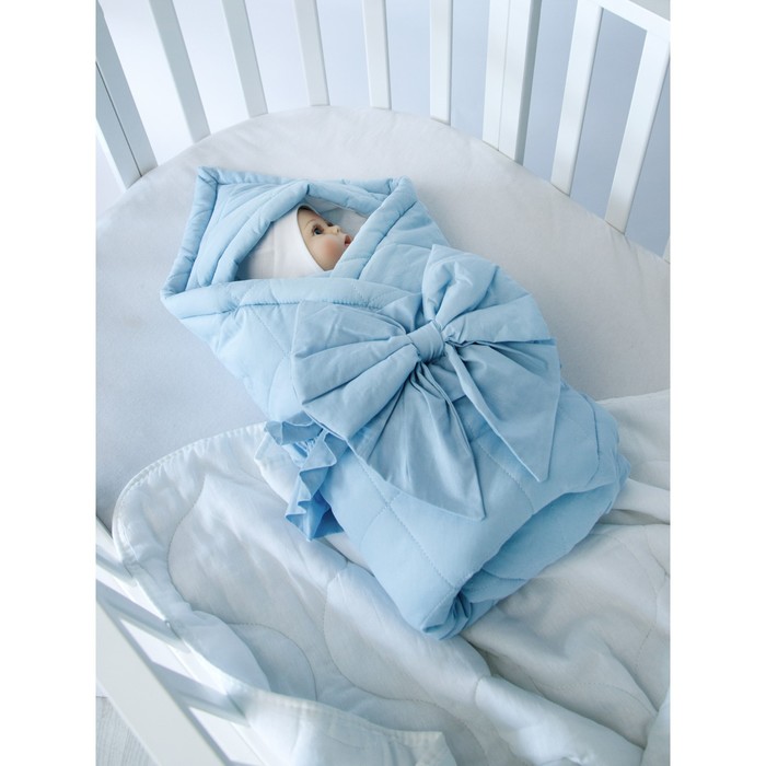 Одеяло на выписку Lullaby, цвет голубой - фото 1885267034