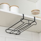 Держатель для бокалов подвесной Доляна, 28×16×7.5 см, чёрный - Фото 2