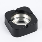 Пепельница, 9×9×3.5 см, чёрная - Фото 2