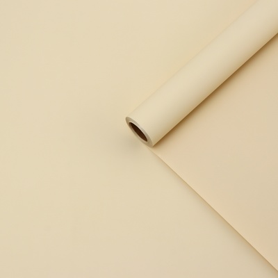 Пленка матовая для цветов и флористики, бежевый, 70 микрон, 57 см × 10 м