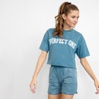 Футболка женская, цвет бирюзовый, размер 46 7504583