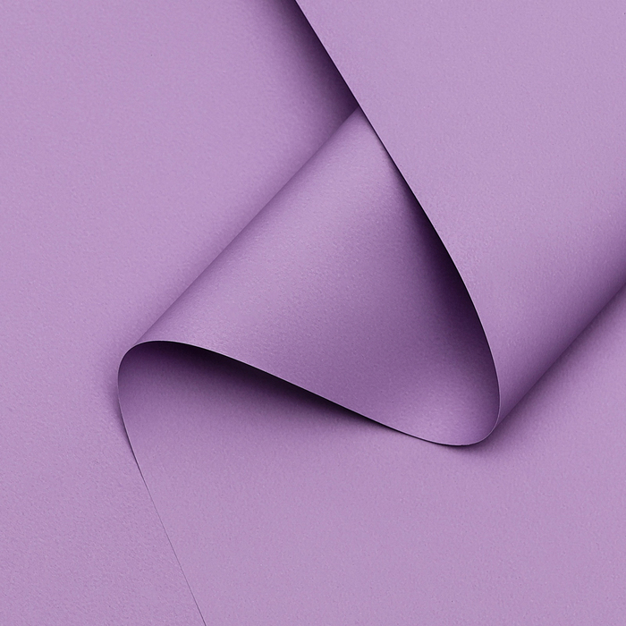 Плёнка матовая для цветов и букетов, 0.5×10 м 65 мкм, пастельная серия, сиреневый - Фото 1