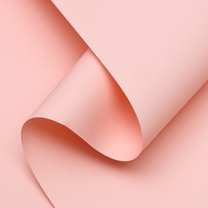 Плёнка матовая для цветов и букетов, 0.5×10 м 65 мкм, пастельная серия, чайная роза - Фото 1
