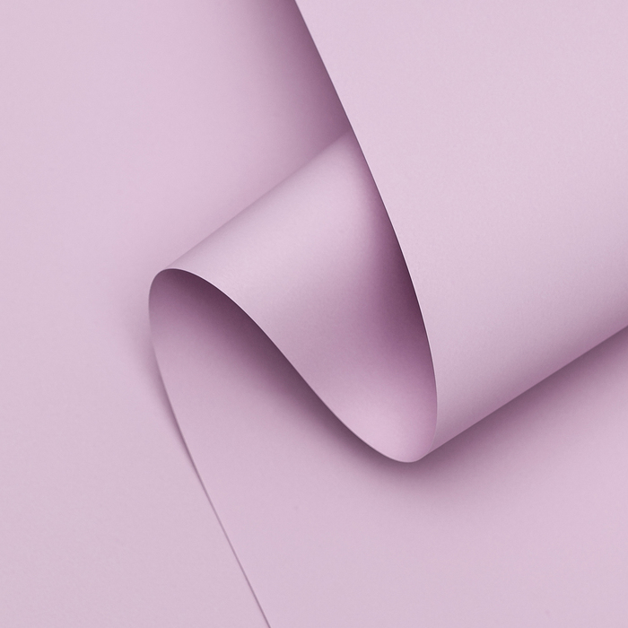 Плёнка матовая для цветов и букетов, 0.5×10 м 65 мкм, пастельная серия, сиреневый - Фото 1