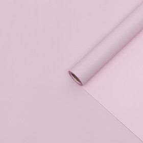 Плёнка матовая двухсторонняя , пастельная серия, 65 мкм пастельный, розовый, 0,5 x 10 м