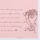 Пленка в листах для цветов и букетов, «Мысли о тебе..» пудра, 58×58 см - Фото 3