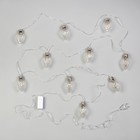 УЦЕНКА Гирлянда «Нить», 3 м, с насадками «Лампочки шишки», IP20, 80 LED, 12 В, прозрачная нить, свечение тёплое белое - Фото 8