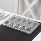 Контейнер пластиковый одноразовый с неразъёмной крышкой, для макарун и пироженого, 5 ячеек, 24,7×15,8×5,1 см - Фото 2