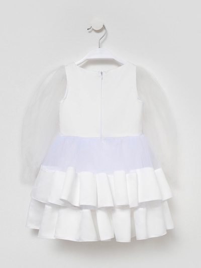 Платье нарядное для девочки KAFTAN, белое, размер 28 (86-92 см)
