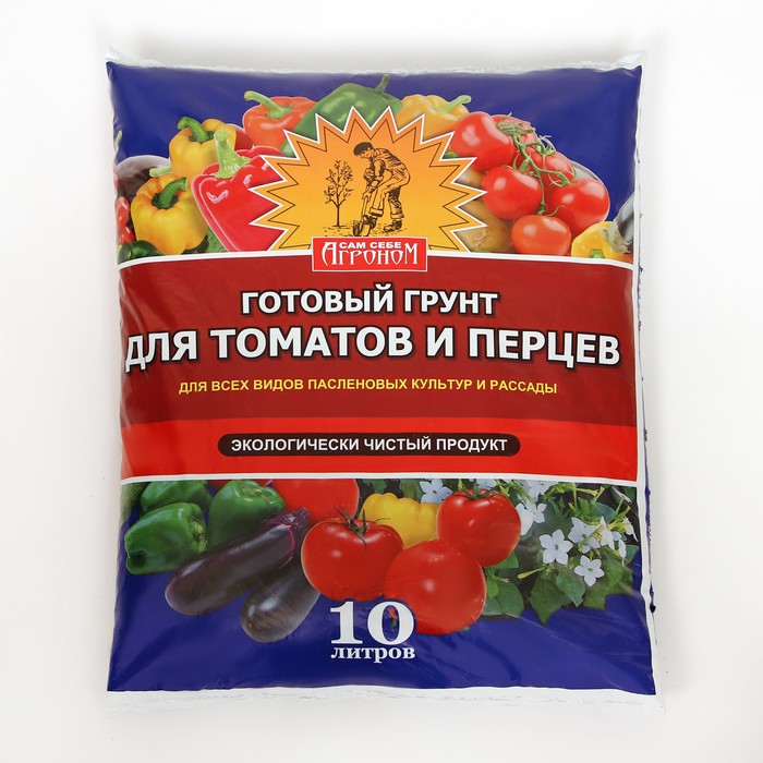 Грунт "Сам себе Агроном", для томатов и перцев, 10 л - Фото 1