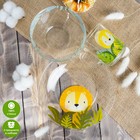 Набор детской посуды Доляна «Львёнок», 3 предмета: миска 450 мл, тарелка d=20 см, кружка 200 мл, стекло, прозрачный, жёлтый - Фото 2