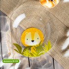 Набор детской посуды Доляна «Львёнок», 3 предмета: миска 450 мл, тарелка d=20 см, кружка 200 мл, стекло, прозрачный, жёлтый - Фото 4