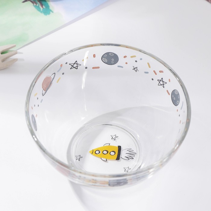 Набор детской посуды Доляна «Космос», 3 предмета: миска 450 мл, тарелка d=20 см, кружка 200 мл - фото 1907336210