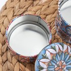 Банка для сыпучих продуктов «Трио Цветы», 16,8×8,5×8,5 см, 3 секции - фото 53926725