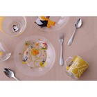 Набор детской посуды Доляна «Лесные забавы», 3 предмета: миска 450 мл, тарелка d=20 см, кружка 200 мл, стекло, прозрачный, жёлтый - Фото 11