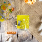 Набор детской посуды Доляна «Лесные забавы», 3 предмета: миска 450 мл, тарелка d=20 см, кружка 200 мл, стекло, прозрачный, жёлтый - Фото 3