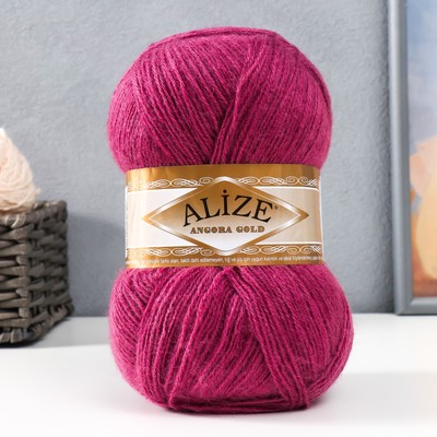 Пряжа для вязания спицами, крючком ALIZE, Angora Gold, 20% шерсть, 80% акрил, 550 м/100 г, (440)