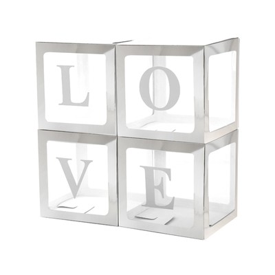 Коробка для шаров Love, 4 шт., 30×30×30 см