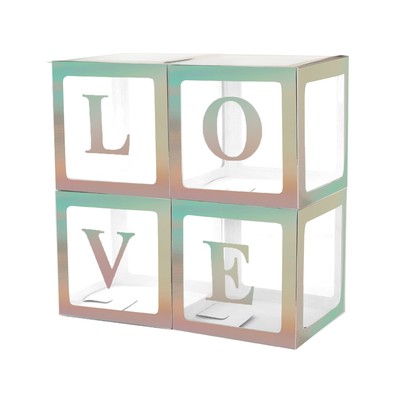 Коробка для шаров Love, 4 шт., 30×30×30 см