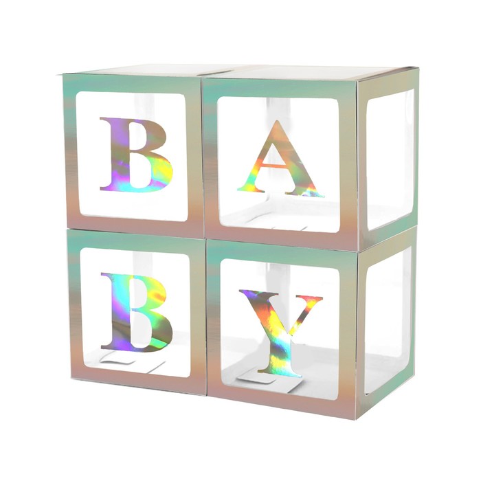 Коробка для шаров BABY, 4 шт., 30×30×30 см - Фото 1