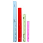 Набор пластиковых линеек Calligrata, 4 штуки (15, 20, 25 и 30 см), прозрачные, МИКС - Фото 5
