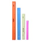 Набор пластиковых линеек Calligrata, 4 штуки (15, 20, 25 и 30 см), прозрачные, МИКС - Фото 7