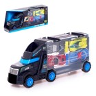 УЦЕНКА Гараж «Грузовик-перевозчик», 4 машинки в комплекте - Фото 1