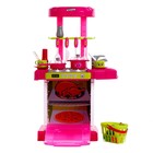 УЦЕНКА Кухня «Италия» в чемодане с корзиной, с аксессуарами, свет, звук, работает от батареек, высота 65.5 см (мятая упаковка) - Фото 2