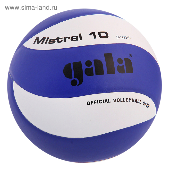 Мяч волейбольный Gala Mistral 10, BV5661S, PU, клееный, 10 панелей, р. 5 - Фото 1