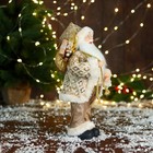 Дед Мороз "В золотой шубе, с ремешком, и подарками" 30х16 см - Фото 3