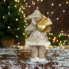 Дед Мороз "В золотой шубе, с ремешком, и подарками" 30х16 см - Фото 4