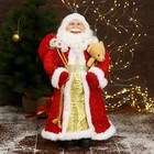 Дед Мороз "В красной подпоясанной шубе, с подарками" 45х23 см - фото 319721783