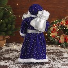 Дед Мороз под ёлку «Зимнее волшебство. В синей подпоясанной шубе, с посохом и подарками», 45 см - Фото 3