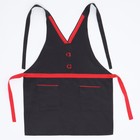 Фартук для мастера, цвет чёрный/красный - фото 24453669