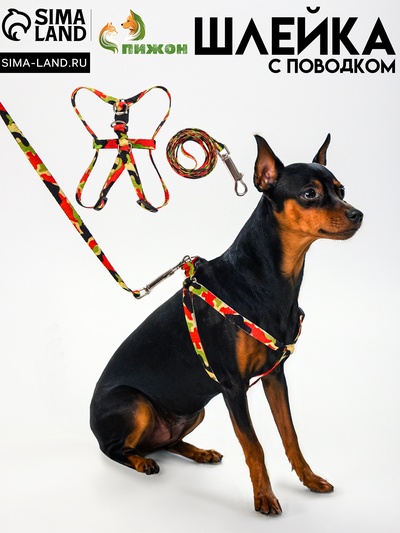 Комплект «Камуфляж», ОШ 16.5-27, ОГ 21-35 см, 120×1 см, капрон, красно-чёрно-зеленый